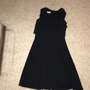 Simple Black Dress with Lace Detailing